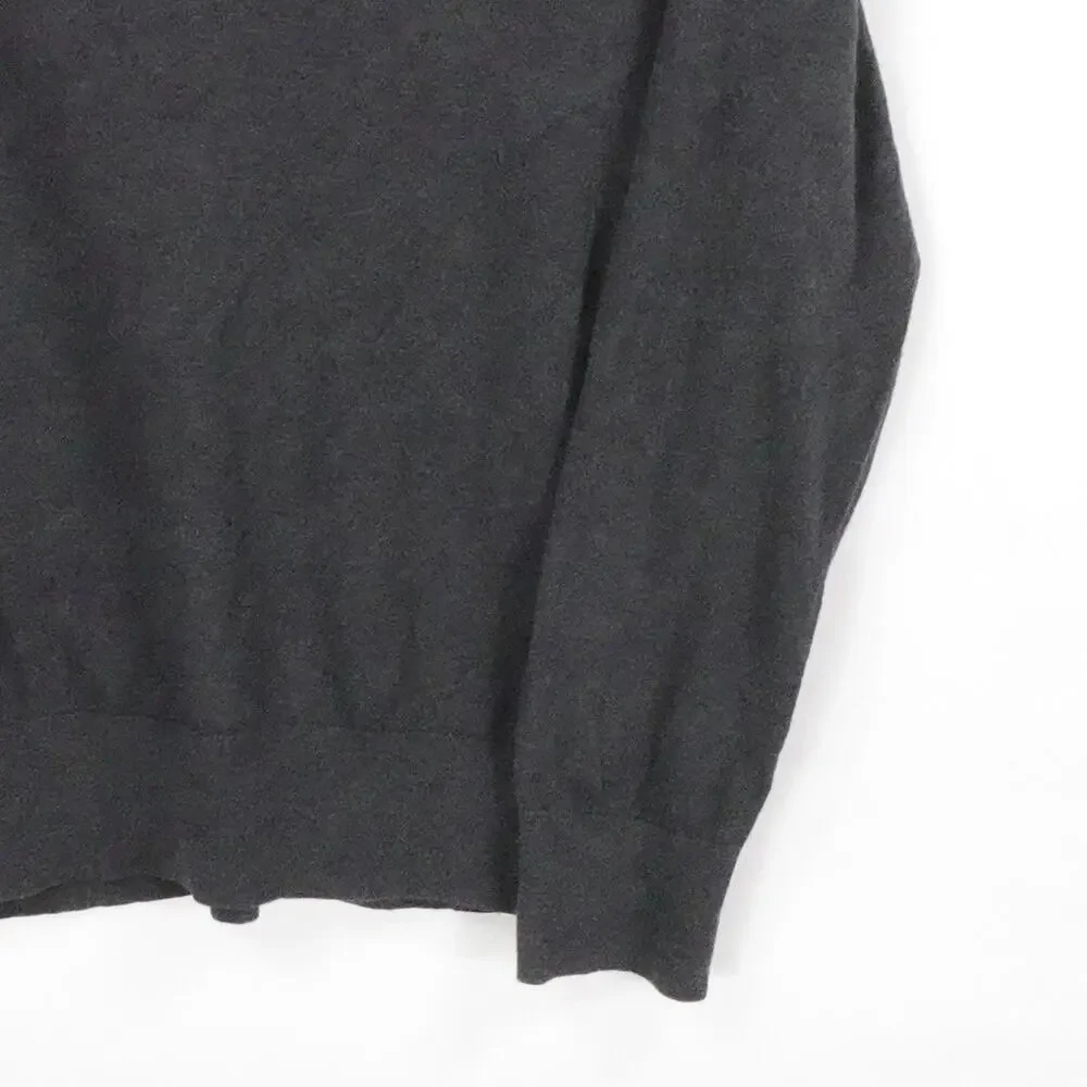 Banana Republic Sweater Men Large Gray Silk Cashmere Crewneck Luxury Knit Casual